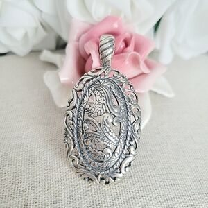 Carolyn Pollock large ornate sterling silver pendant